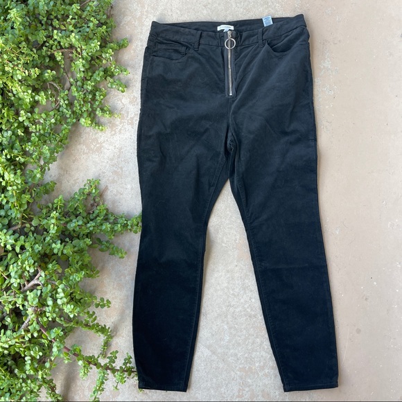 Good American Pants - Good American Good Waist Exposed Zip Velvet Jeans